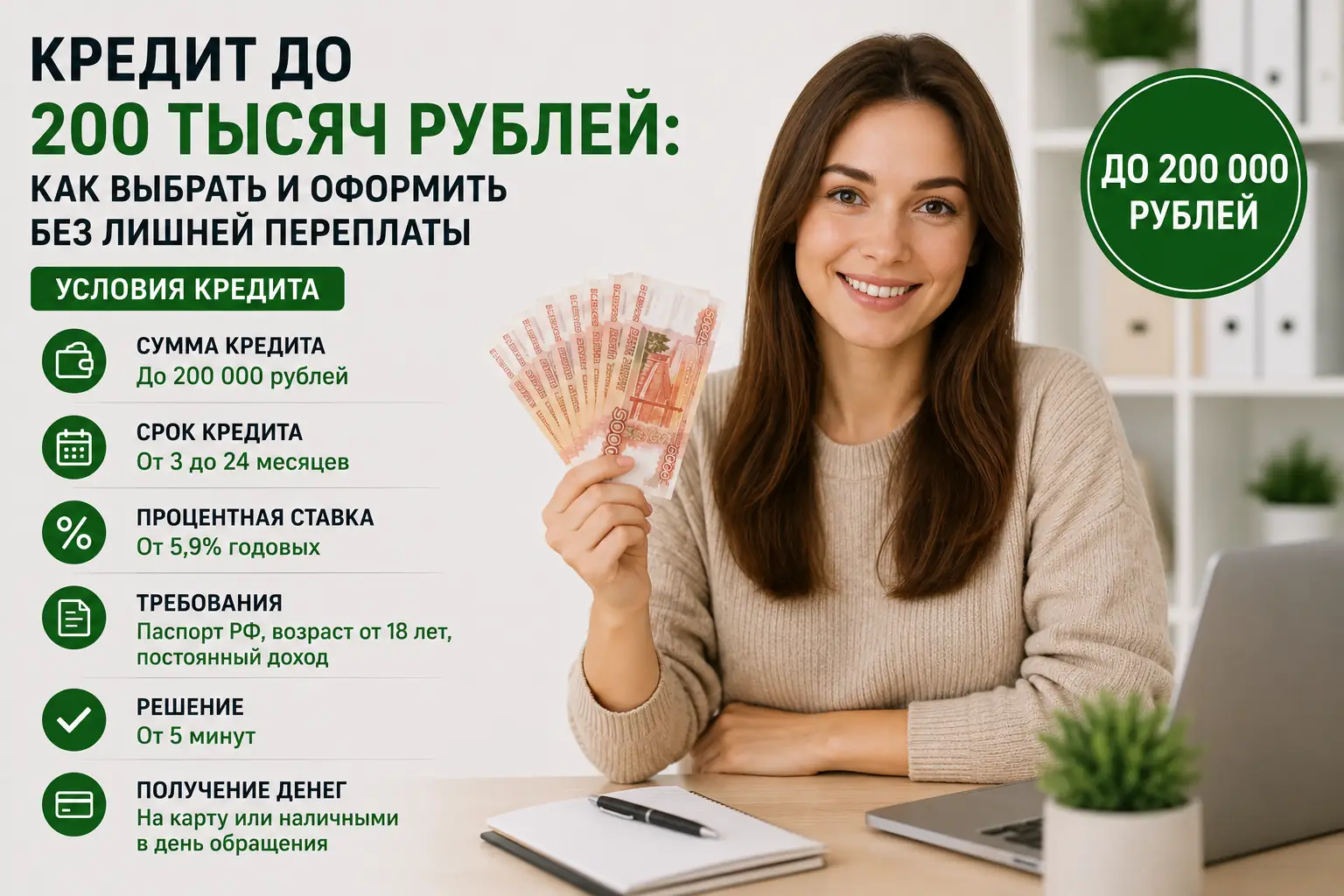 Кредит до 200 тысяч рублей: как выбрать и оформить без лишней переплаты Какие документы подготовить