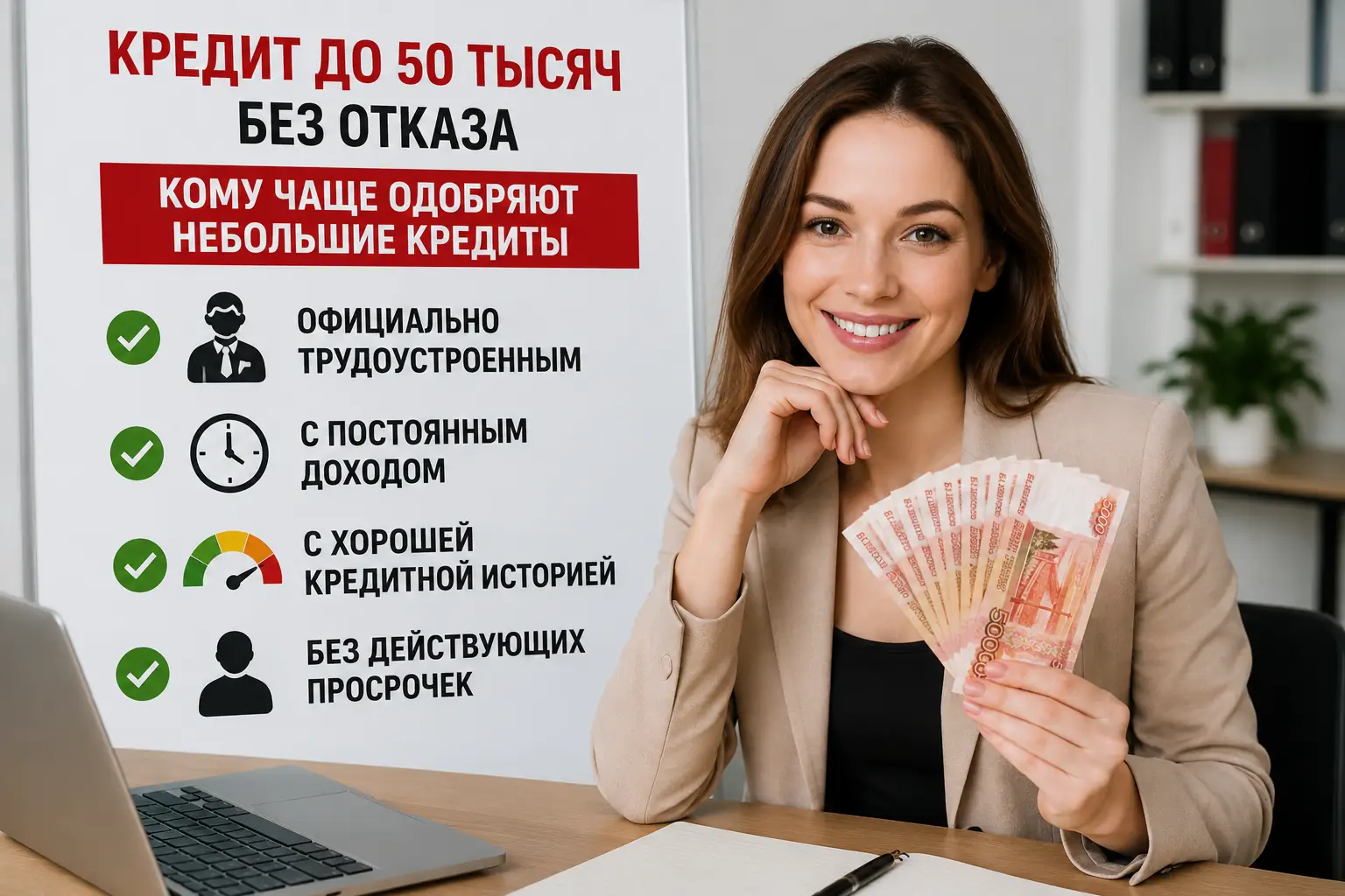 Кредит до 50 тысяч без отказа Кому чаще одобряют небольшие кредиты