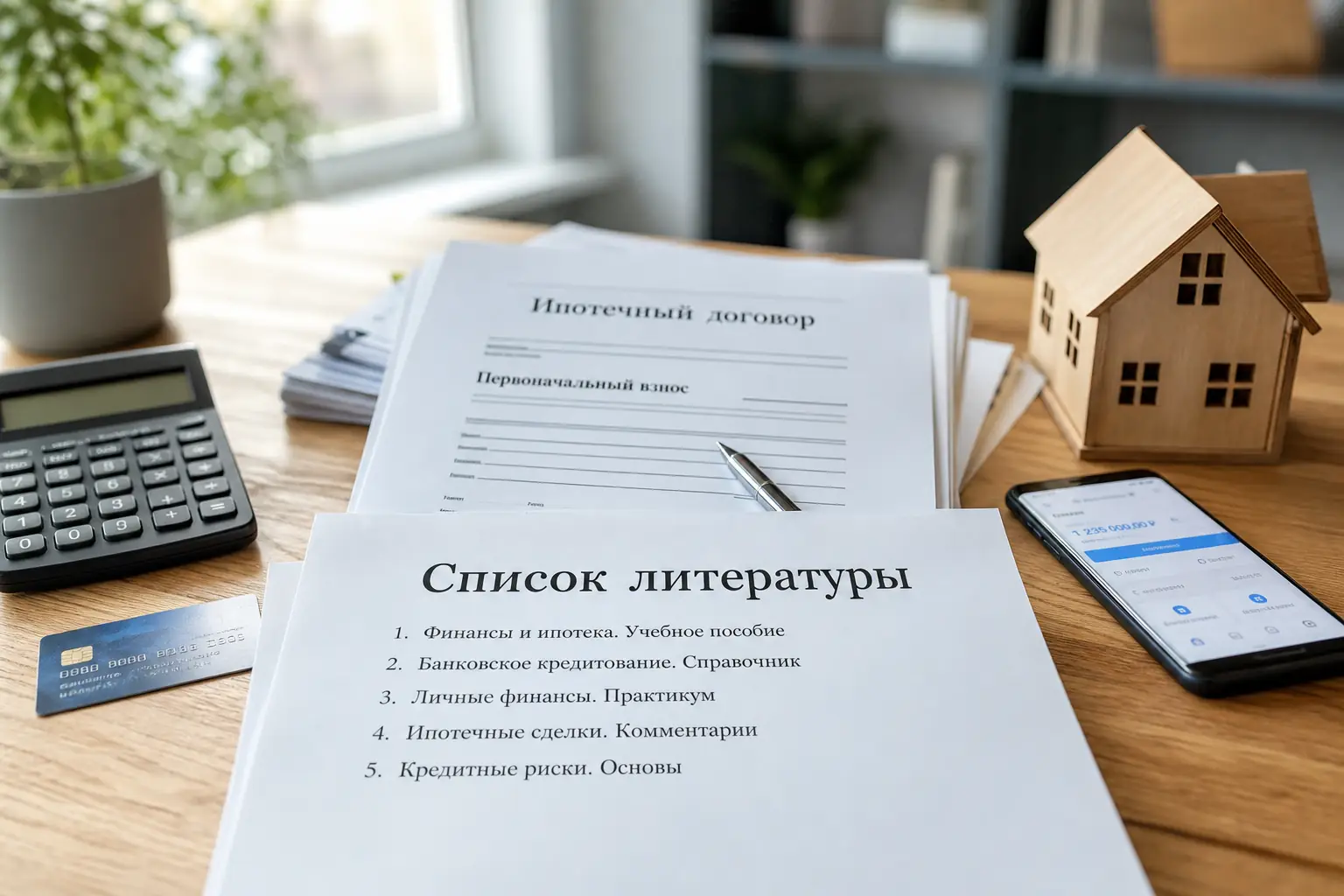 Кредит на первый взнос по ипотеке Список литературы