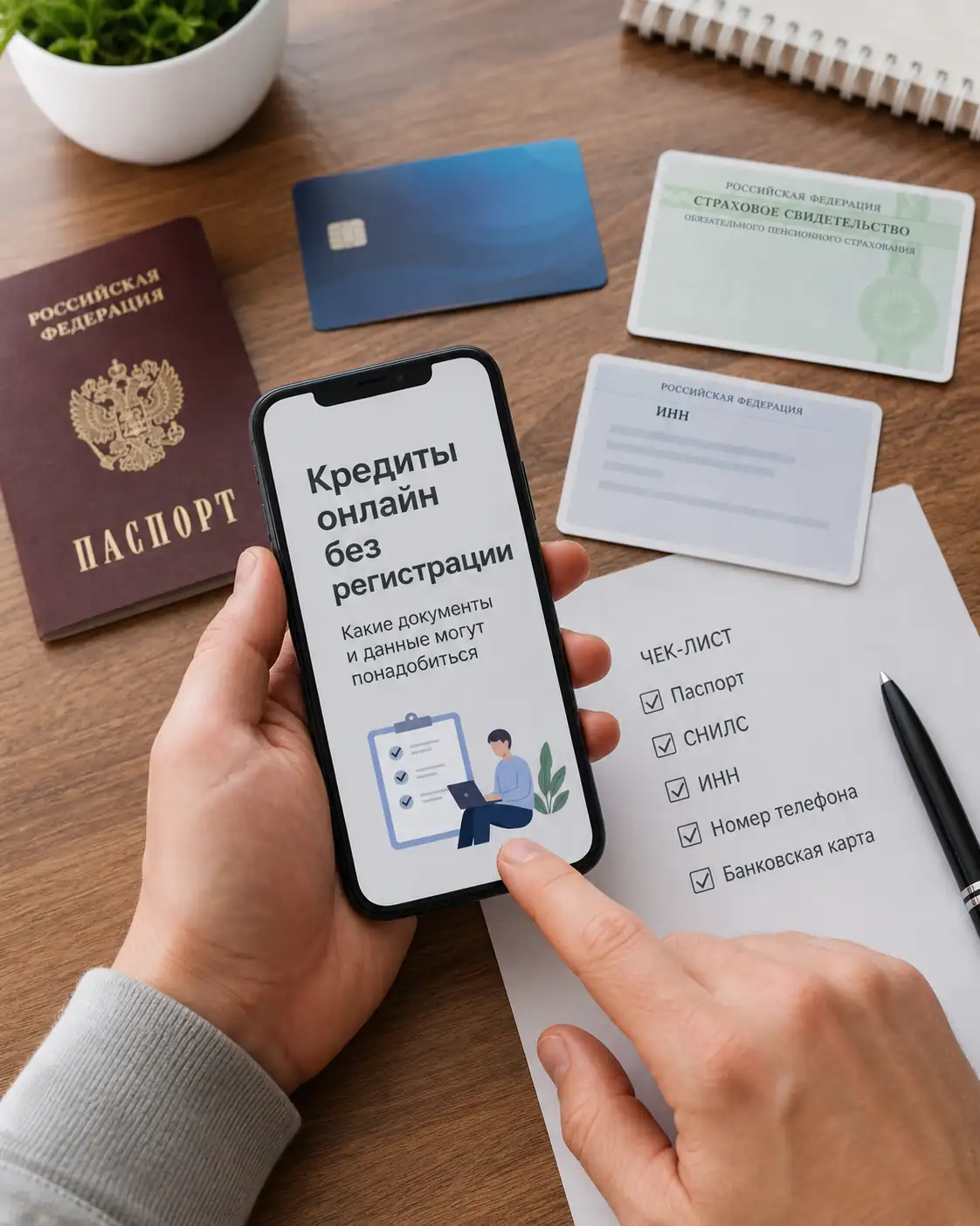 Кредиты онлайн без регистрации Какие документы и данные могут понадобиться