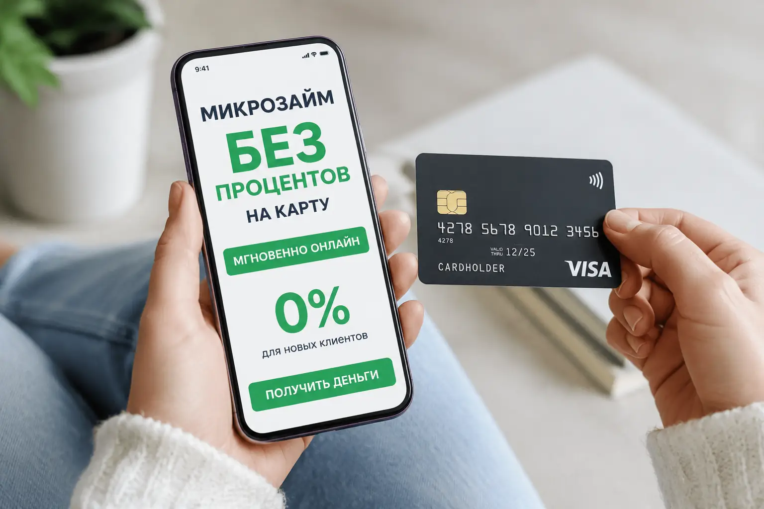 Микрозайм без процентов на карту мгновенно онлайн