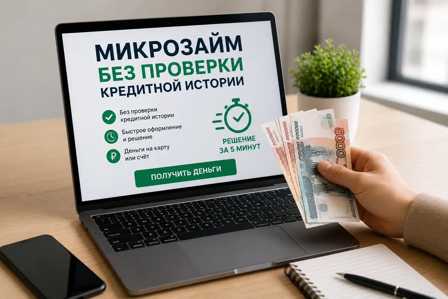 Микрозайм без проверки кредитной истории