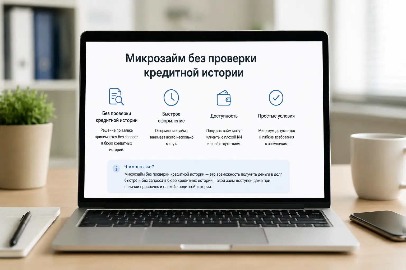 Микрозайм без проверки кредитной истории Что означает микрозайм без проверки кредитной истории
