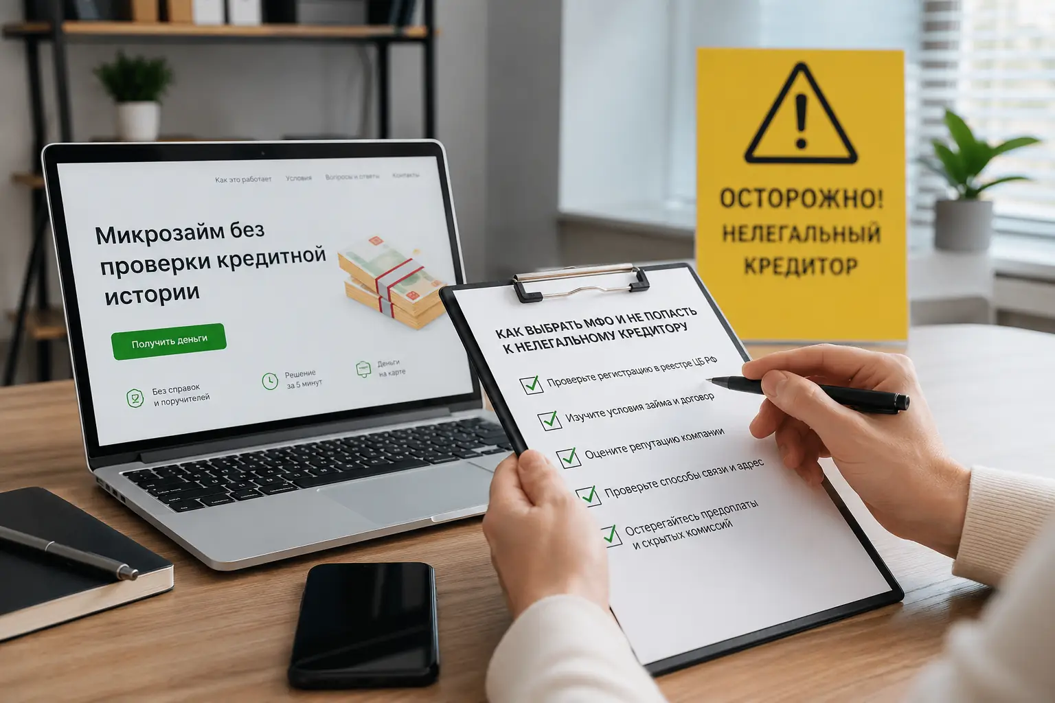 Микрозайм без проверки кредитной истории Как выбрать МФО и не попасть к нелегальному кредитору