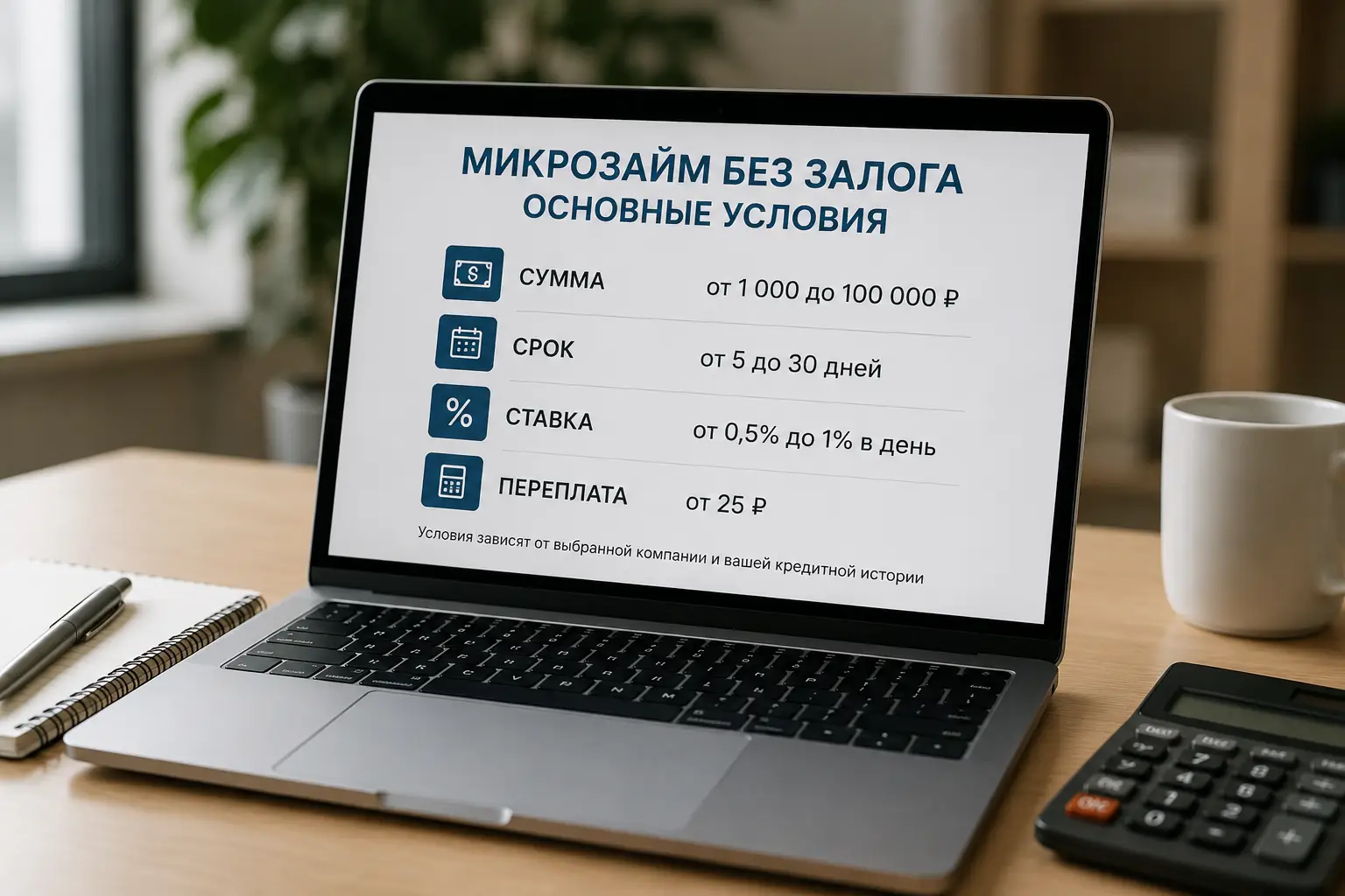 Микрозайм без залога: как взять деньги без риска для имущества Основные условия: сумма, срок, ставка и переплата