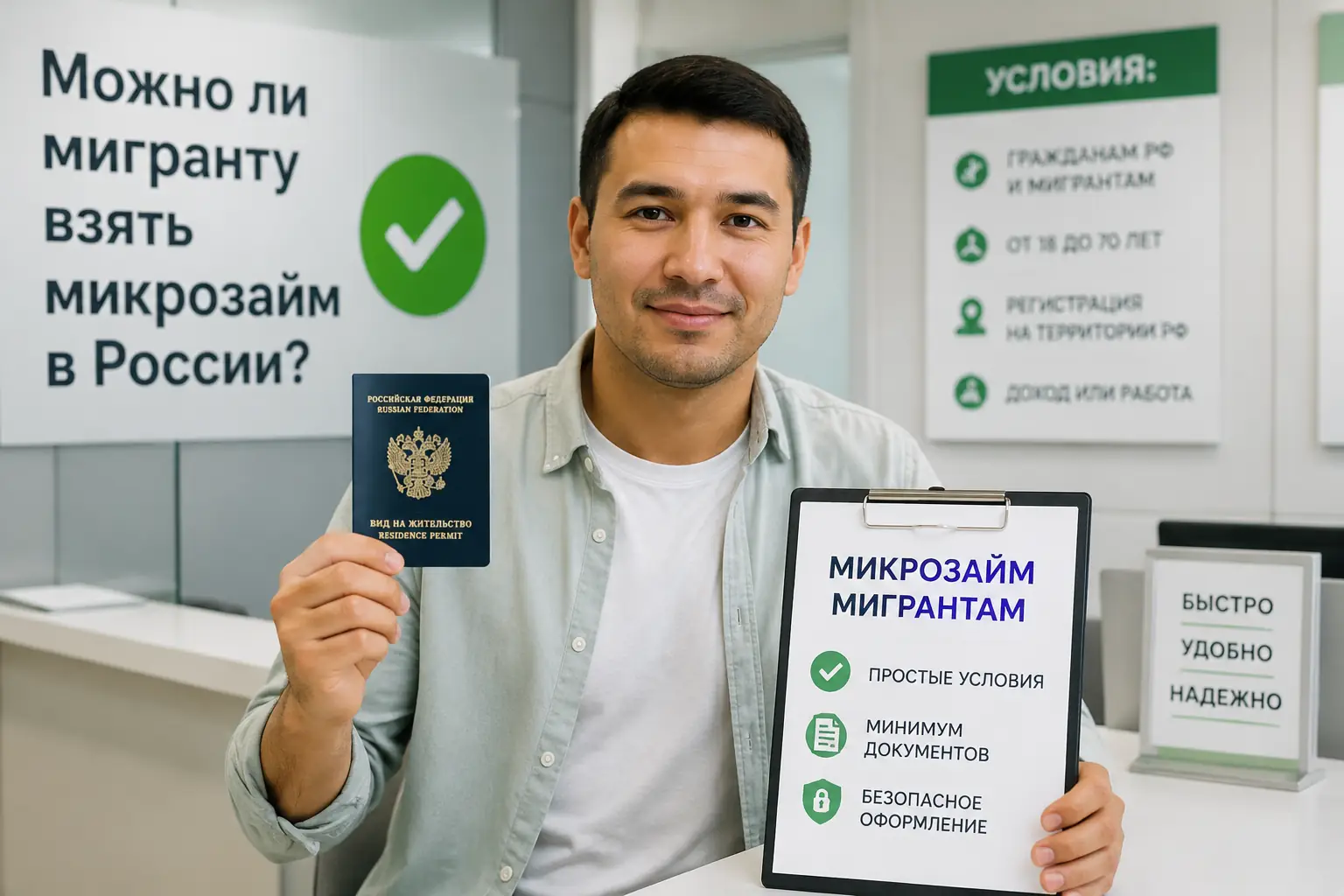 Микрозайм мигрантам: условия, документы и безопасное оформление Можно ли мигранту взять микрозайм в России