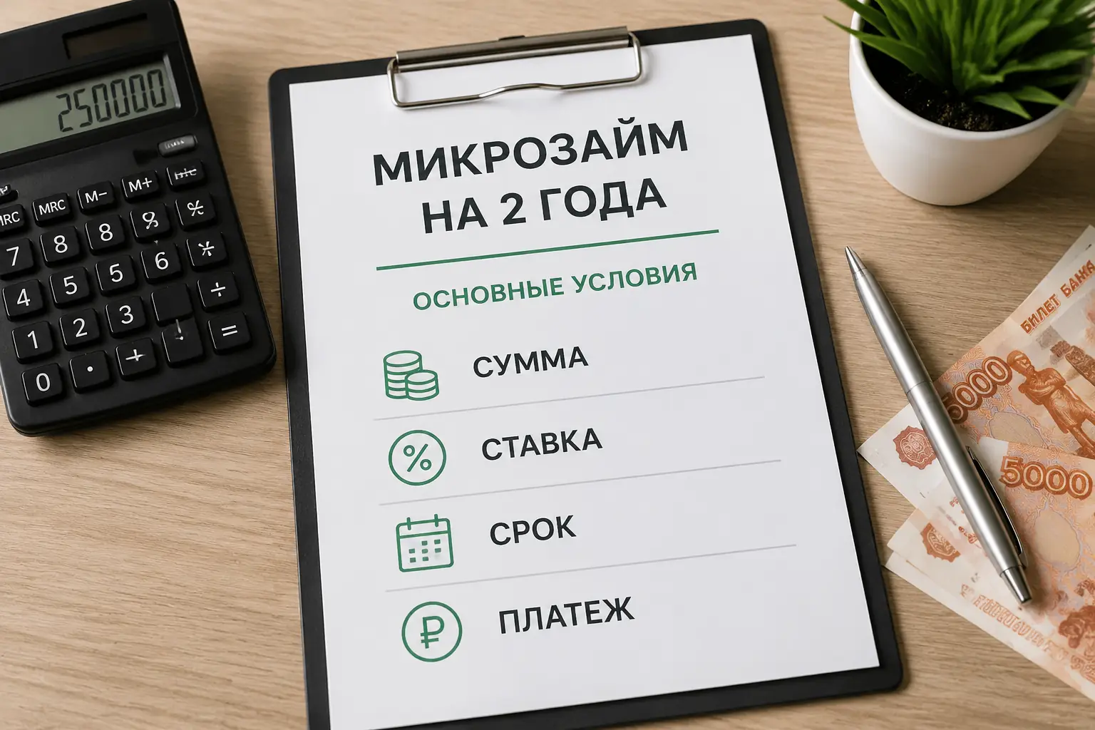 Микрозайм на 2 года: как взять и не переплатить Основные условия: сумма, ставка, срок и платеж