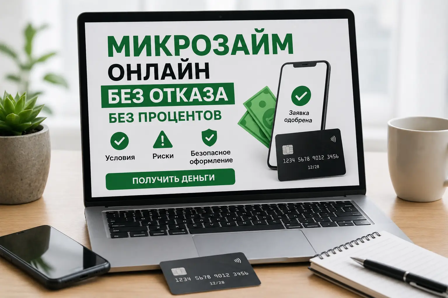 Микрозайм онлайн без отказа без процентов: условия, риски и безопасное оформление