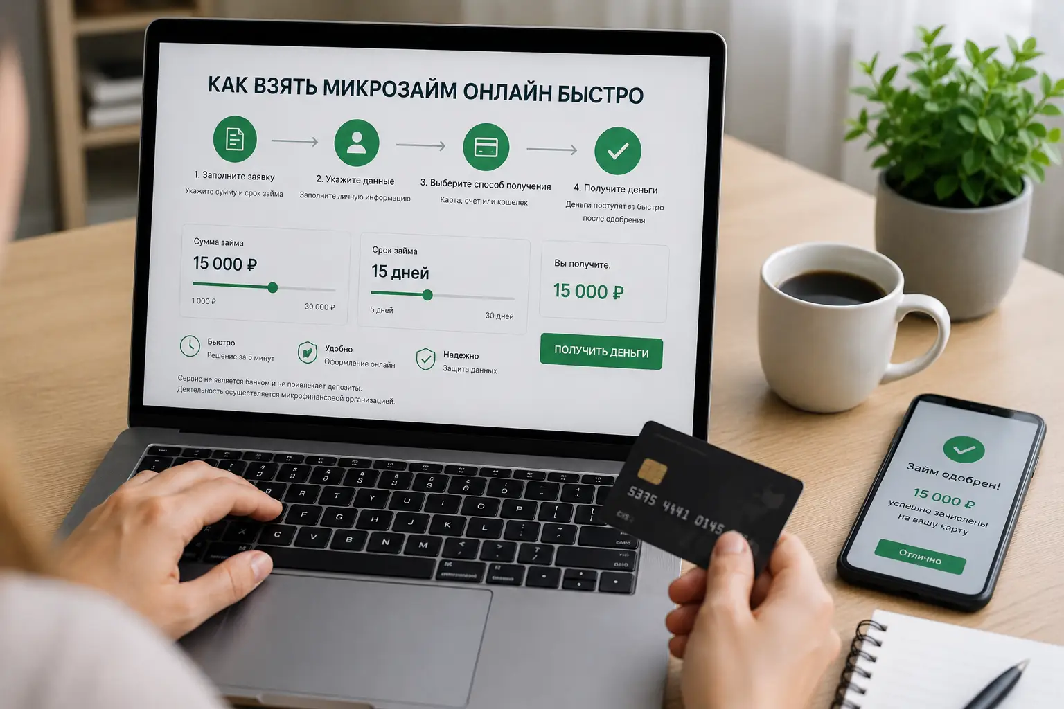 Микрозайм онлайн быстро: как оформить деньги на карту без лишнего риска Как взять микрозайм онлайн быстро