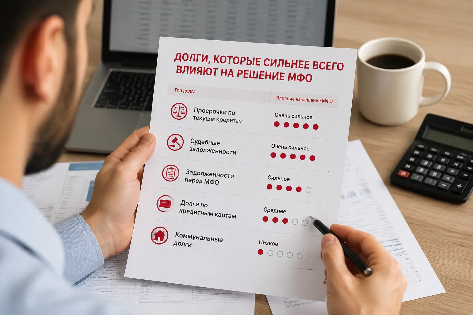 Микрозайм с долгами: что важно знать перед заявкой Какие долги сильнее всего влияют на решение МФО