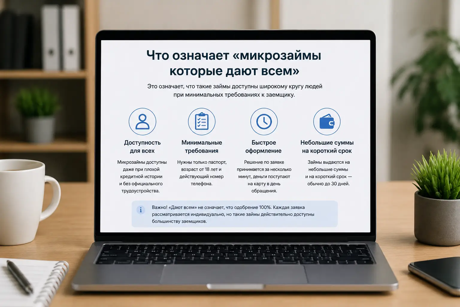 Микрозаймы которые дают всем: что это значит и как повысить шанс одобрения Что означает «микрозаймы которые дают всем»