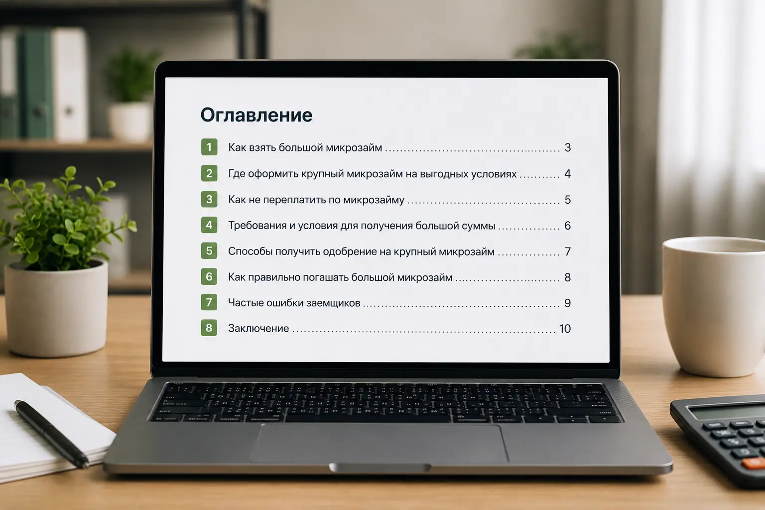 Как взять большой микрозайм и не переплатить лишнего Оглавление