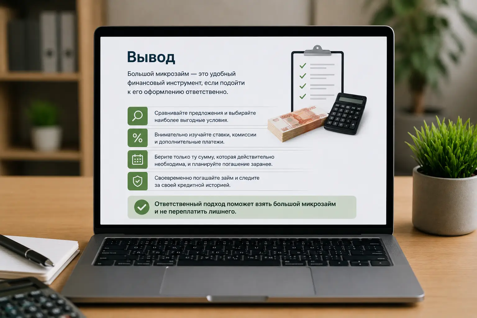 Как взять большой микрозайм и не переплатить лишнего Вывод