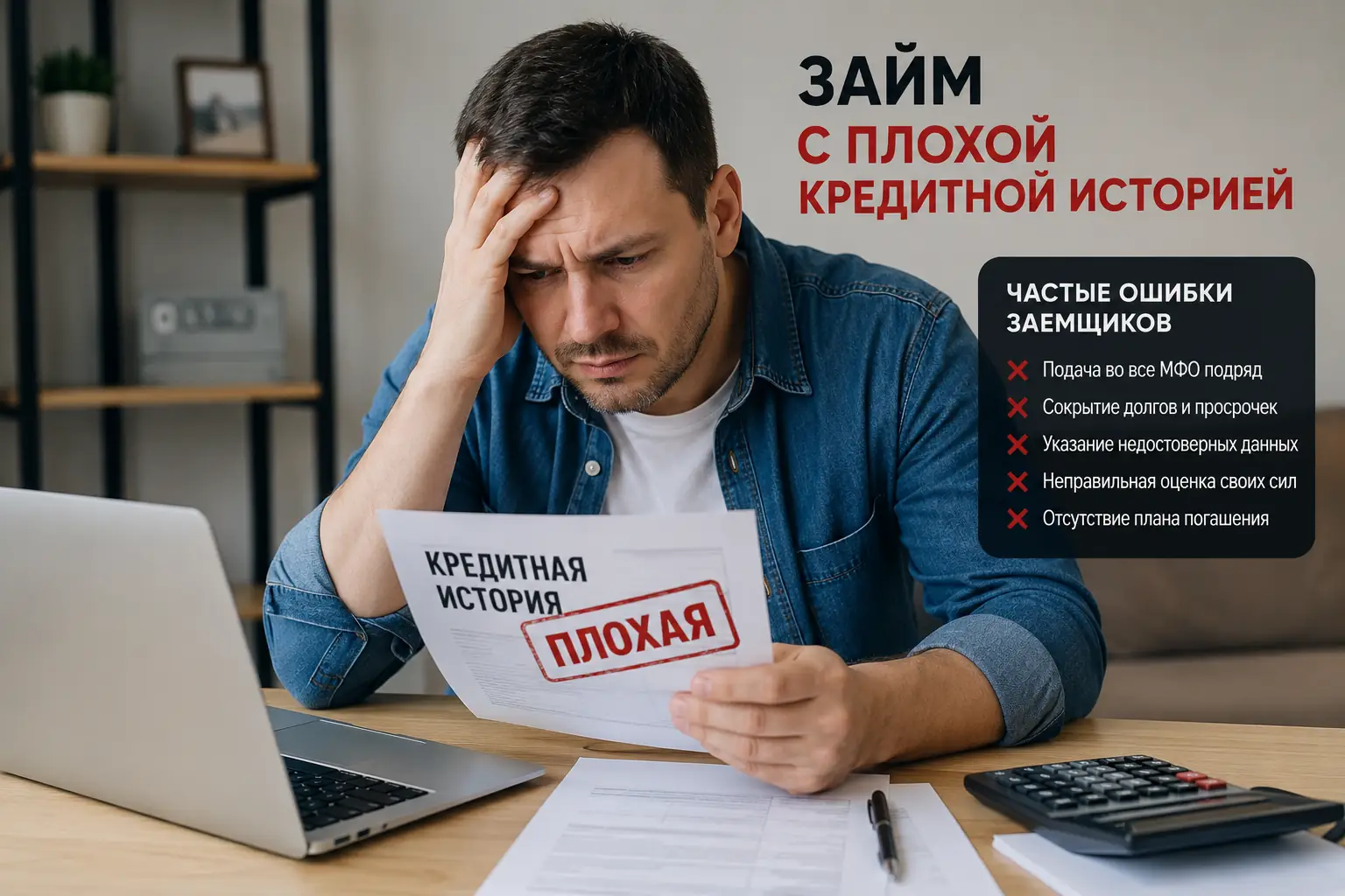 Займ с плохой кредитной историей Частые ошибки заемщиков